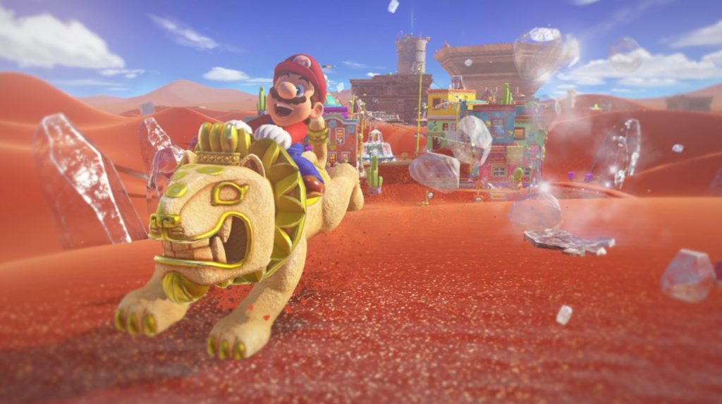 This Sphinx is a Super Mario Odyssey vehicle, and you can ride it