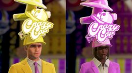 Super Mario Odyssey Crazy Cappy employees are wearing Crazy Caps