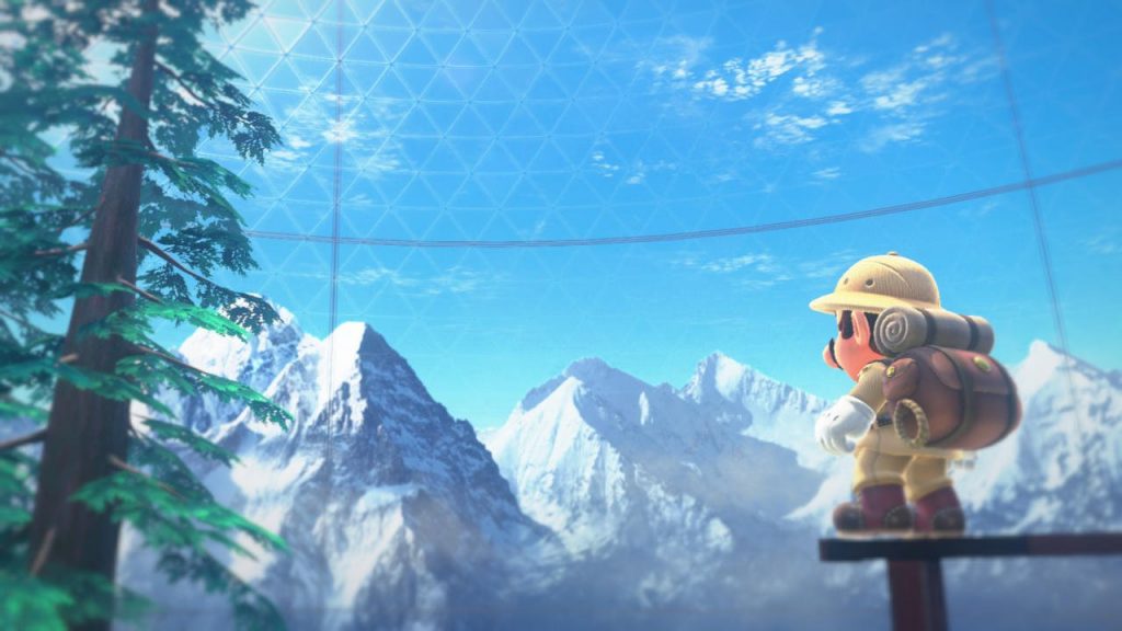 Mario celebrates Mountain Day in Super Mario Odyssey
