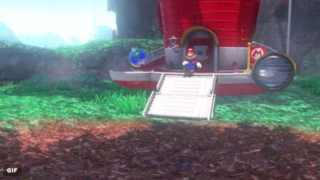 Mario commands The Odyssey in style with this neat fold out ramp